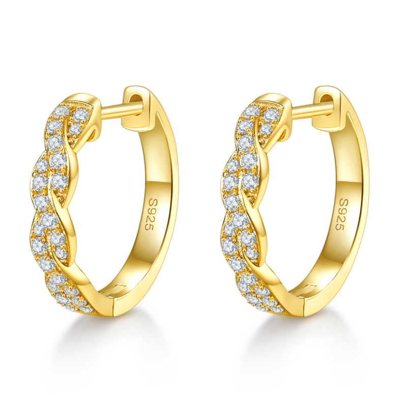 耳环S925银Moissanite厘石D级0.41ct